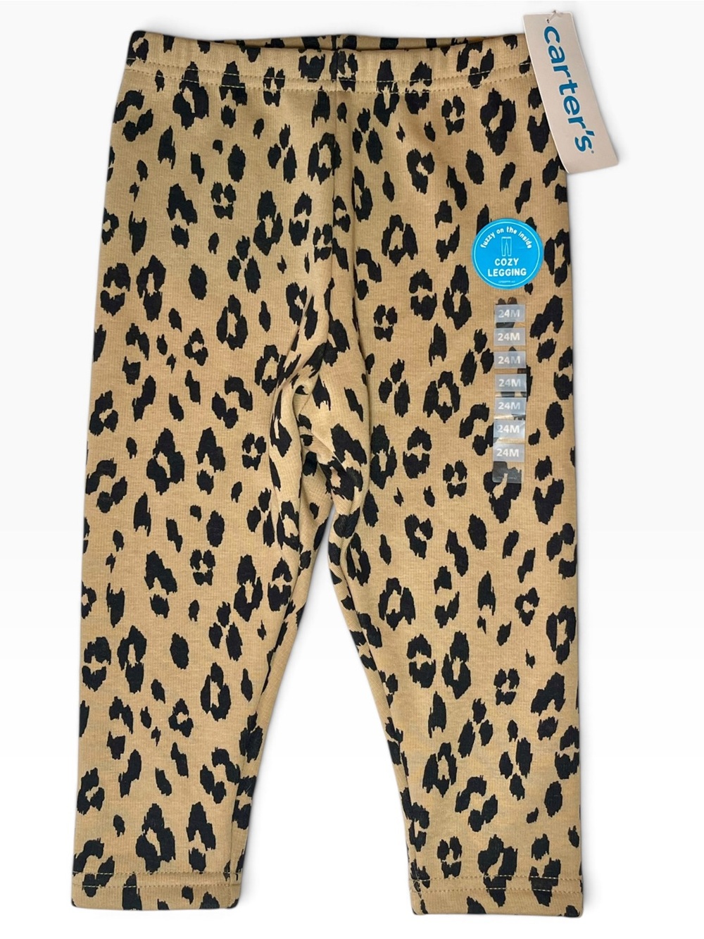 Carter's Baby Girl Cozy Leggings Fleece Lined Leopard Animal Print 24M